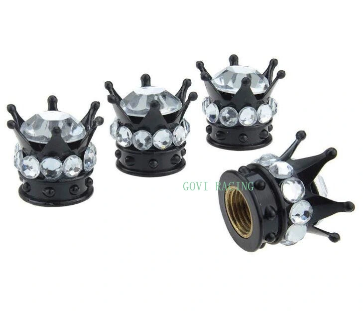 Diamond Car Tire Valve Cap ABS &amp; Copper Insert 4PCS/Set for Car Wheel Hub