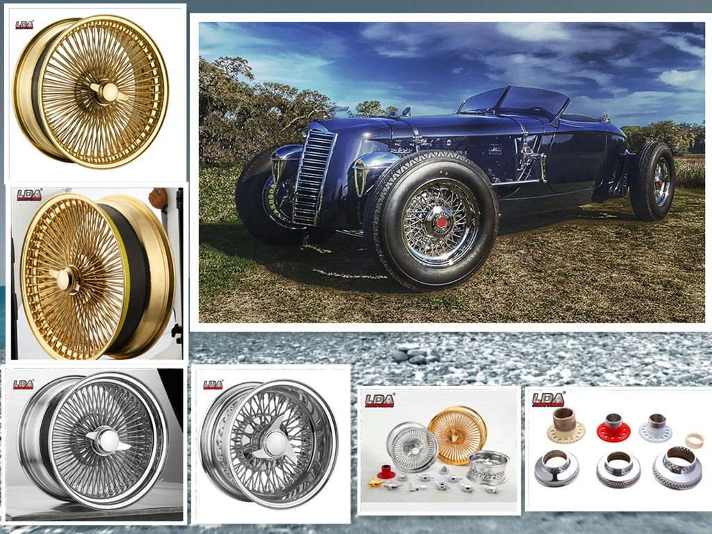 13-22 Inch Luxury Vintage Old Car Wire Wheel Spoke Wire Wheel Rim Steel Wheel for Dodge Ford Chev GM