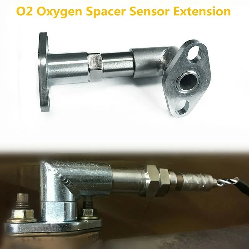 6PCS Tacoma Sensor Adapter Multi Fit 90 Degree O2 Sensor Bungs Extension Adapter M18*1.5 Flange O2 Sensor Spacer